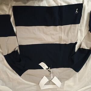 Men's Striped Long Sleeve Polo Shirt
